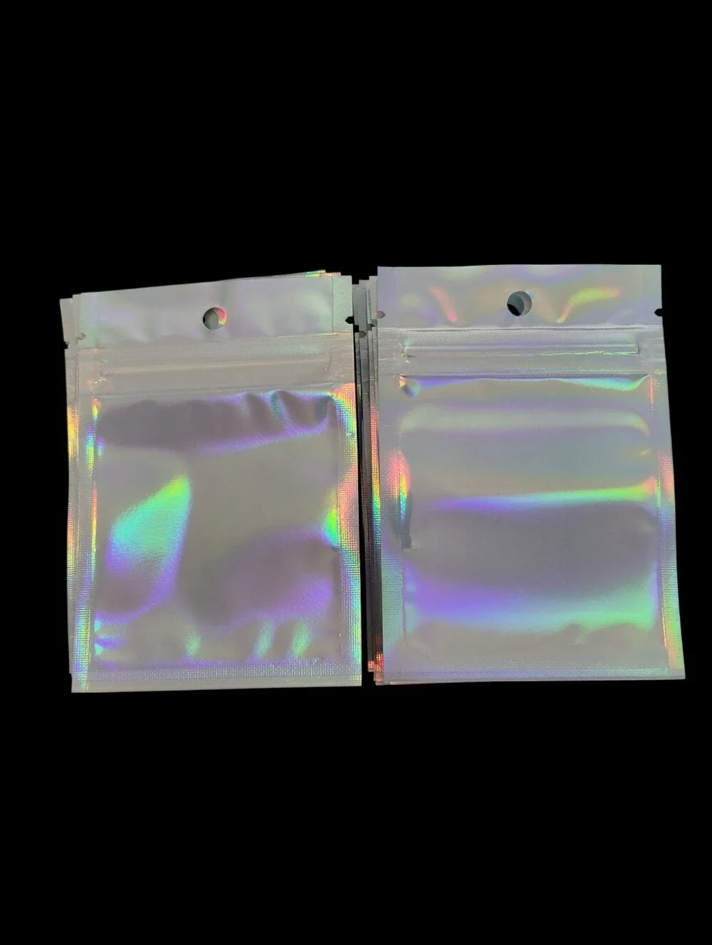 20ct. Holographic Ziplock Jewelry Pouches -Iridescent 2.8